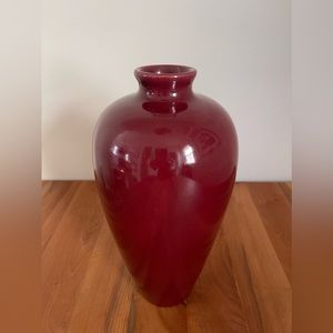 Vintage 1990 Haeger Oxblood Red Large 13" Vase Excellent Condition Amphora #4450